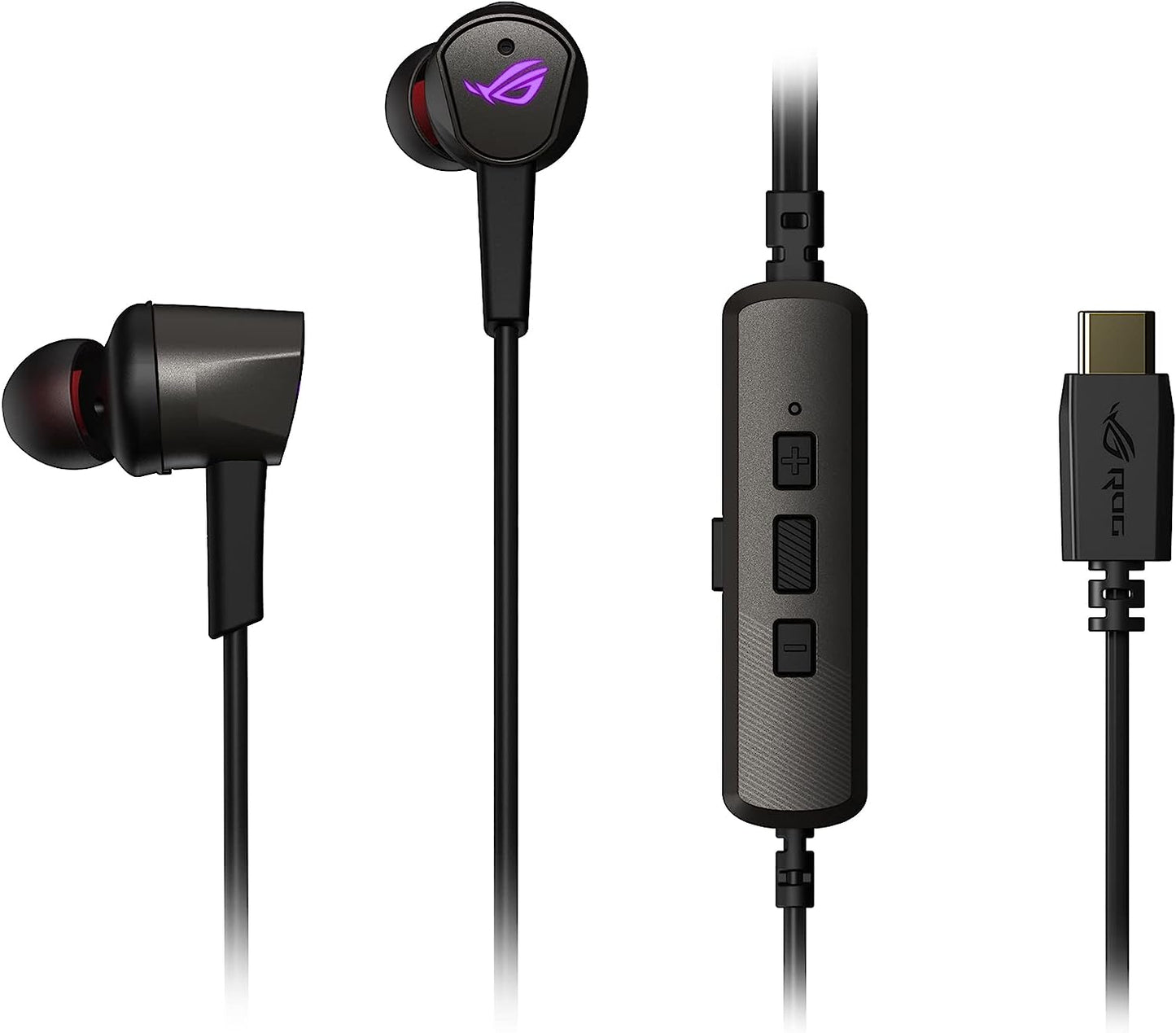 Auriculares intraaurales para juegos ASUS ROG CETRA II CORE de silicona líquida (LSR) con USB-C