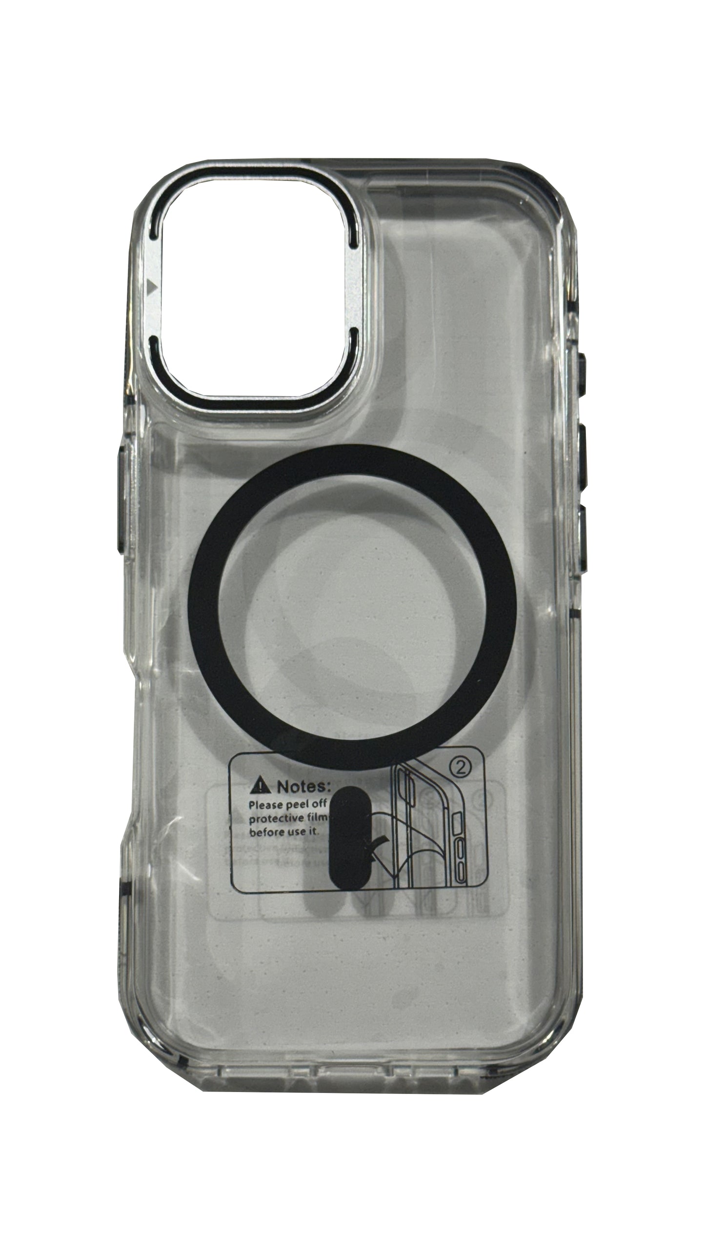 iPhone 17 Case Clear Black Mag Safe Trim