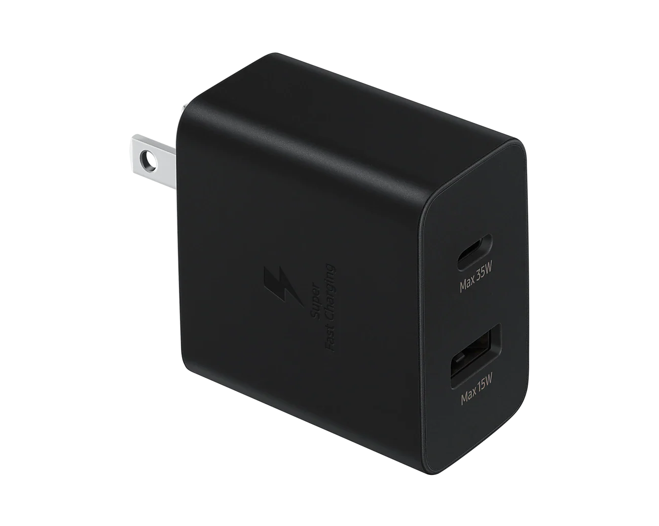Adaptador de corriente Samsung oficial de 35 W Duo (USB-C y USB-A) TA220