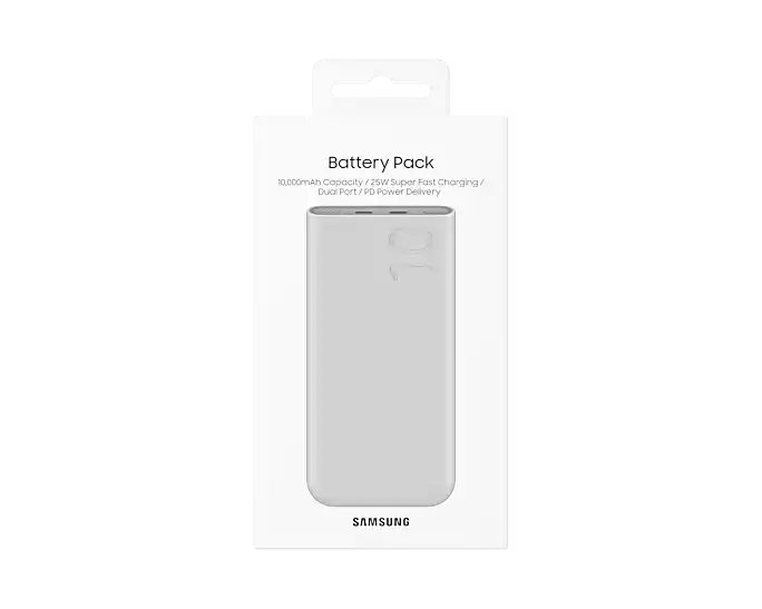 Batería Samsung P3400 de 10 000 mAh con caja abierta