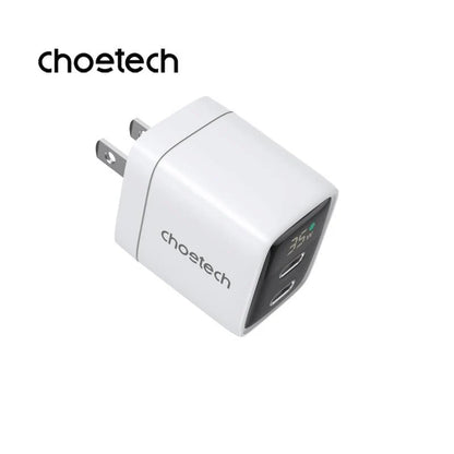 Cargador doble Choetech de 33 W (Pd5006) - Blanco