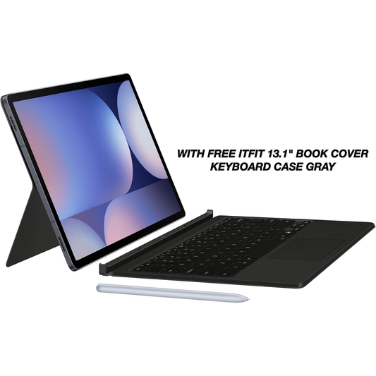 Samsung Galaxy Tab S10 FE+ (SM-X620) Tablet + Wi-Fi FREE ITFITBook Cover Keyboard Case Gray