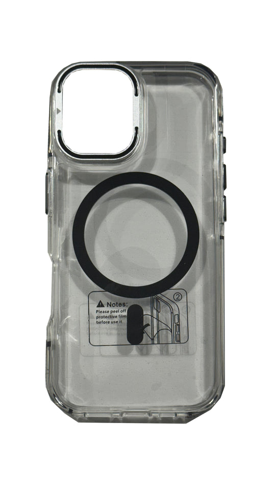 iPhone 17 Case Clear Black Mag Safe Trim