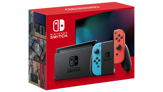 Open Box Nintendo Switch Console with Neon Red/Blue Joy-Con